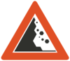 Falling Rocks Warning Clip Art